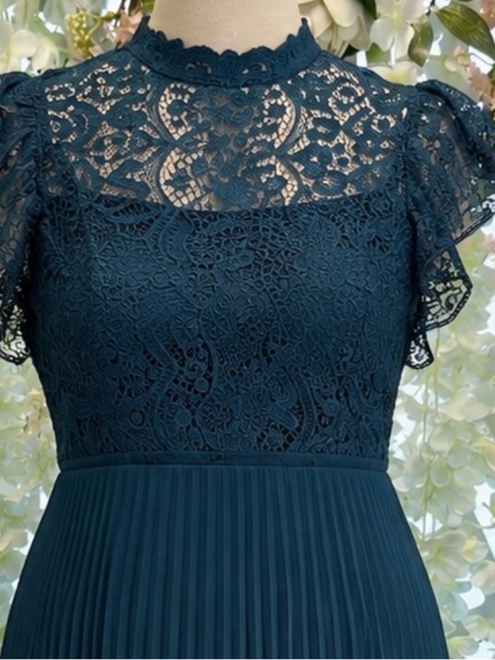 City Chic Teal Lace Midi Dress